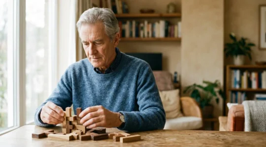 A senior individual engaging in mentally stimulating activity showcasing brain health and cognitive vitality after sixty